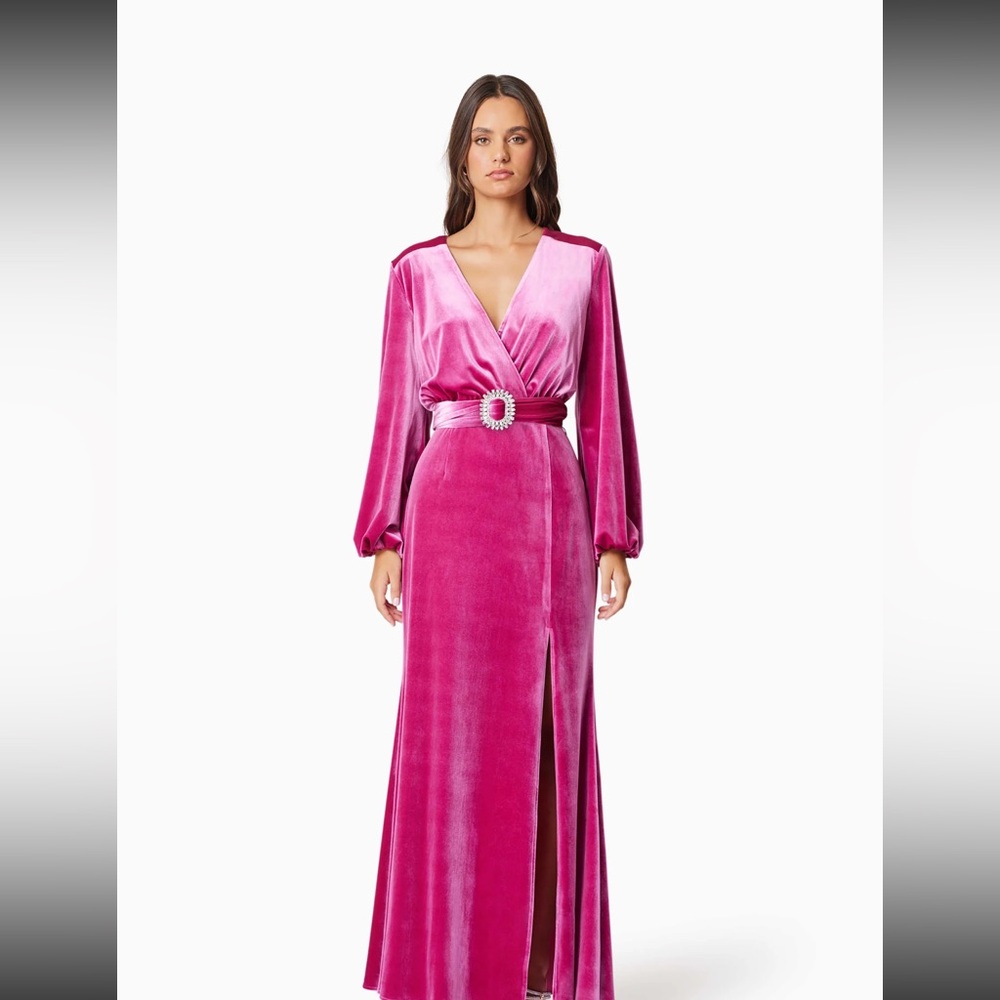 ELLIATT Selene event wear maxi dress in pink NWT